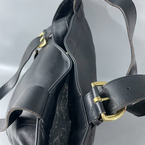 Authentic COACH Large Soho Black Leather Shopping Tote Bag - Picture 8 of 15